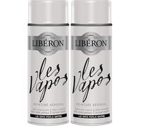 Libéron Peinture aérosol Les vapos, Le Gris Perle Satin, 400ML (Lot de 2)