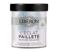 Libéron Peinture décorative L'éclat Pailleté, Gris éclipse, 500ml