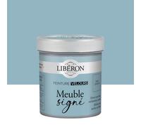 Libéron - Peinture Meuble Signé Velours - Bois Intérieur - Sans Sous-couche - Résistante aux taches - Lessivable - Décoration et Rénovation Meuble et Objets - 16 Teintes - Bleu Céleste - 0,5L