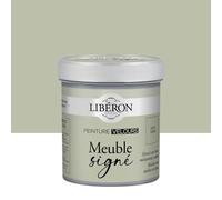 Libéron - Peinture Meuble Signé Velours - Bois Intérieur - Sans Sous-couche - Résistante aux taches - Lessivable - Décoration et Rénovation Meuble et Objets - 16 Teintes - Jade Grisé - 0,5L