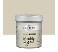 Libéron - Peinture Meuble Signé Velours - Bois Intérieur - Sans Sous-couche - Résistante aux taches - Lessivable - Décoration et Rénovation Meuble et Objets - 16 Teintes - Grège Brut - 0,5L