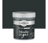 Libéron - Peinture Meuble Signé Velours - Bois Intérieur - Sans Sous-couche - Résistante aux taches - Lessivable - Décoration et Rénovation Meuble et Objets - 16 Teintes - Noir de Lave - 0,5L