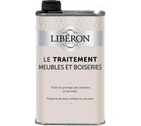 Libéron Traitement Meubles et Boiseries 0,5L | Traite et protège des insectes et des termites, Préserve les bois nobles ou anciens