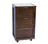 Liberoshopping Chariot de Cuisine Luxury LANDHELL avec Portes battantes et roulettes pour la Maison et Le Jardin (Noyer)