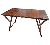 LIBEROSHOPPING.eu - LA TUA CASA IN UN CLICK Table Pliante Laura Katia avec Rayures en Bois 70 x 140 cm (Noyer)