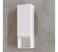 LIBEROSHOPPING.eu - LA TUA CASA IN UN CLIK Demi-colonne suspendue 1 porte et compartiment jour bas H90 (Porte à droite, Blanc brillant)
