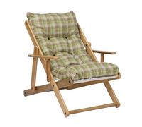 LIBEROSHOPPING.eu - LA TUA CASA IN UN CLIK Fauteuil Chaise Longue Relax inclinable 3 Positions en Bois Pliant (Strike Verte)