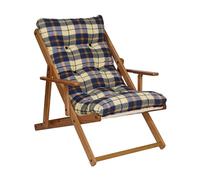 LIBEROSHOPPING.eu - LA TUA CASA IN UN CLIK Fauteuil Chaise Longue Relax inclinable 3 Positions en Bois Pliant (Bleu)
