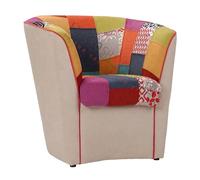 LIBEROSHOPPING.eu - LA TUA CASA IN UN CLIK Fauteuil de Bureau, Maison, Salle d'attente en Tissu Patchwork (Beige)