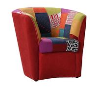 LIBEROSHOPPING.eu - LA TUA CASA IN UN CLIK Fauteuil de Bureau, Maison, Salle d'attente en Tissu Patchwork(Bordeaux)