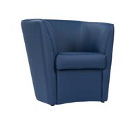 LIBEROSHOPPING.eu - LA TUA CASA IN UN CLIK Fauteuil de Chambre en Cuir écologique Valentina rembourré de Haute qualité (Bleu)