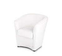 LIBEROSHOPPING.eu - LA TUA CASA IN UN CLIK Fauteuil de Chambre en Cuir écologique Valentina rembourré de Haute qualité (Blanc)