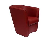 LIBEROSHOPPING.eu - LA TUA CASA IN UN CLIK Fauteuil de Chambre en Cuir écologique Valentina rembourré de Haute qualité (Bordeaux)