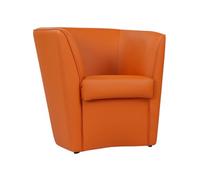 LIBEROSHOPPING.eu - LA TUA CASA IN UN CLIK Fauteuil de Chambre en Cuir écologique Valentina rembourré de Haute qualité (Orange)