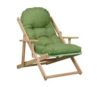 LIBEROSHOPPING.eu - LA TUA CASA IN UN CLIK Fauteuil Relax Chaise Longue en Bois Harmony Harmony Coussin Super rembourré H 100 (Pea Naturel)