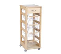 LIBEROSHOPPING. EU - VOTRE MAISON EN UN CLIK Chariot ÉCONOMIE à fruits et tiroirs (Naturel)