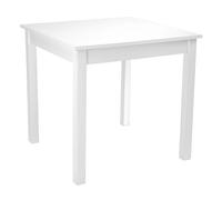 Liberoshopping Table Fixe en Bois pour Salle à Manger Cuisine Restaurant (80x80 cm, Blanche Jambe carrée)