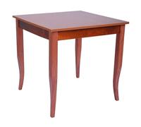 Liberoshopping Table Fixe en Bois pour Salle à Manger Cuisine Restaurant (80x80 cm, Cerisier Jambe à Sabre)