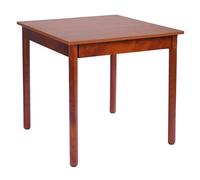Liberoshopping Table Fixe en Bois pour Salle à Manger Cuisine Restaurant (80x80 cm, Cerisier Jambe Ronde)
