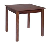 Liberoshopping Table Fixe en Bois pour Salle à Manger Cuisine Restaurant (90x90 cm, Noyer Jambe carrée)