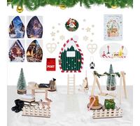 Libershine Ensemble De Portes De Gnomes, Accessoires De NoëL Pour Portes De Gnomes, Comprenant Des Sapins De NoëL, Des Enveloppes, Des Kits De Construction, Parfaits Pour Des Cadeaux De NoëL DIY
