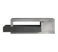 AltoBuy Liberta Beton - Meuble TV 1 Portes 1 Tiroir Aspect Béton et Pierre Grise Anthracite