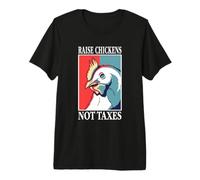 Libertarian Eleven Poulets Pas Impôts Ranch Homestead Farming T-Shirt Haut de Gamme