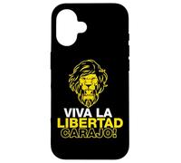 Libertarisme Viva LA Libertad CARAJO! Milei Président Coque pour iPhone 16