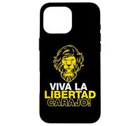 Libertarisme Viva LA Libertad CARAJO! Milei Président Coque pour iPhone 16 Pro Max