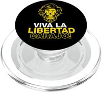 Libertarisme Viva LA Libertad CARAJO! Milei Président PopSockets PopGrip pour MagSafe