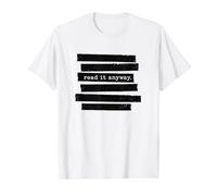 Liberté de Lire des Livres Interdits | Lutte Contre l'interdiction des Livres T-Shirt Graphique avec Valeur, Homme, Blanc, L