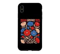 Liberté Démocratie Vérité Rétro Floral Patriotique Fleur Art Coque pour iPhone XS Max