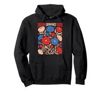 Liberté Démocratie Vérité Rétro Floral Patriotique Fleur Art Sweat à Capuche