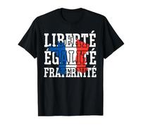 Liberté Egalité Fraternité Cadeau Révolution Française T-Shirt Graphique avec Valeur