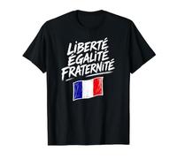 Liberté Égalité Fraternité Croquis Drapeau France T-Shirt Graphique avec Valeur