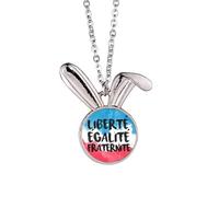 Liberte Egalite Fraternite France Mark Collier Pendentif Lapin Animal Bijoux Cadeau