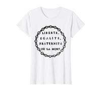 Liberté, égalité, fraternité ou Mort - Jacobin T-Shirt, Femme, Blanc, XXL