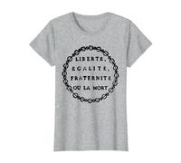 Liberté, égalité, fraternité ou Mort - Jacobin T-Shirt, Femme, Gris Chiné, M