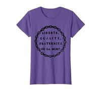 Liberté, égalité, fraternité ou Mort - Jacobin T-Shirt, Femme, Violet Chiné, XS