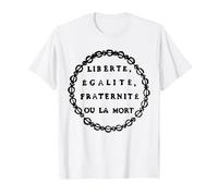 Liberté, égalité, fraternité ou Mort - Jacobin T-Shirt, Homme, Blanc, 5XL