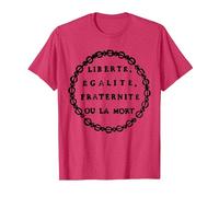 Liberté, égalité, fraternité ou Mort - Jacobin T-Shirt, Homme, Rouge Chiné, XXL