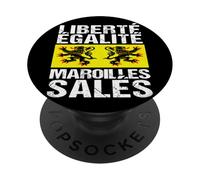 Liberté Égalité Maroilles Salés Humour Ch'ti Nord France PopSockets PopGrip Adhésif