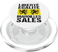 Liberté Égalité Maroilles Salés Humour Ch'ti Nord France PopSockets PopGrip pour MagSafe