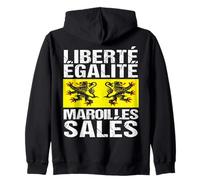 Liberté Égalité Maroilles Salés Humour Ch'ti Nord France Sweat à Capuche