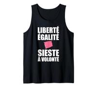 Liberté, Égalité, Sieste à Volonté Humour drôle cocooning Débardeur