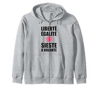 Liberté, Égalité, Sieste à Volonté Humour drôle cocooning Sweat à Capuche