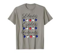 Liberté Egaliteé Fraternité Drapeau Français BastilleDay 14 Juillet T-Shirt