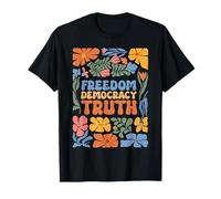 Liberté florale rétro, démocratie et vérité T-Shirt