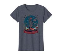Liberté, Justice et Barbecue T-Shirt, Femme, Bleu Chiné, S