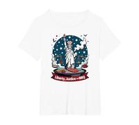 Liberté, Justice et Barbecue T-Shirt, Femme Grandes Tailles, Blanc, 5X